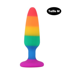Plug anal multicouleur taille M - A-032-RAI-M